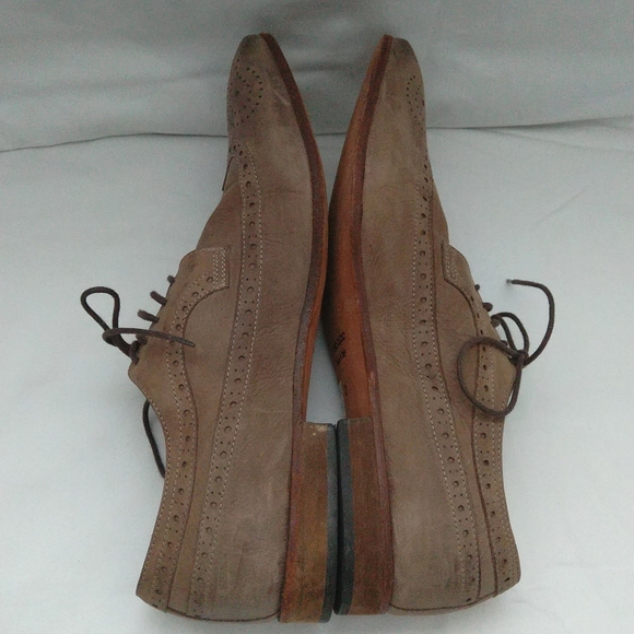 Vero cuoio made in Italy men's leather lace up light brown dress shoes Sz 42 - Picture 8 of 12